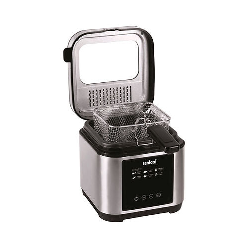 Sanford Digital Deep Fryer 2.5 Litre, SF1304DF BSKitchen Appliances1200Watts, 2.5L Capacity. 140-190ºC Temperature Settings. Over-heat Protection. LED Touch Screen, 2 Hours Timer. Non-Stick Coating. Digital Display, Stainless Steel Body. Removable Lid, La